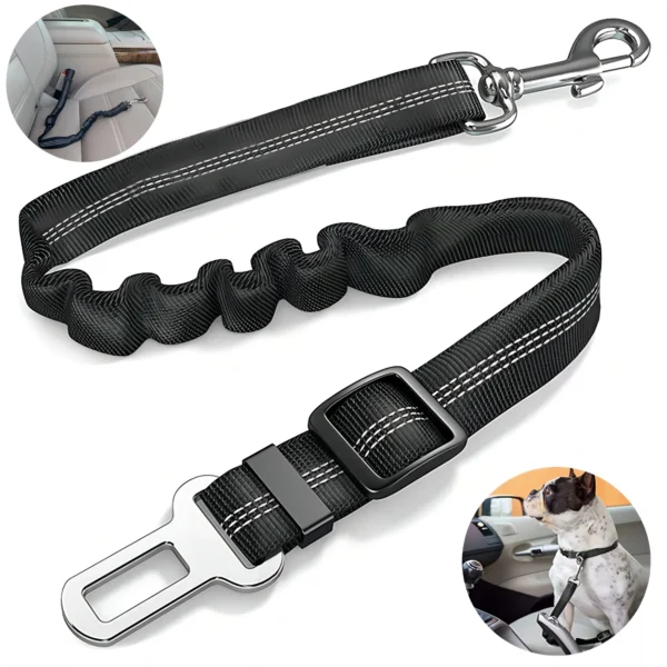 Elastic Nylon Dog Seat Belt For Small Large Dogs Adjustable Reflective Durable Lead Puppy Travel Car Safety Rope - Image 7