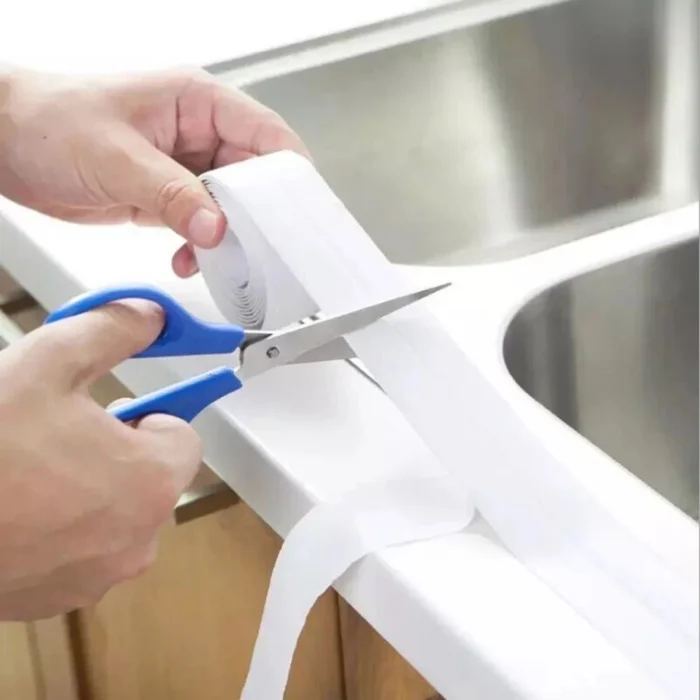 kf-S777dd1aa200a4c49b7dda14bf9cef422y 1pc Bathroom Waterproof Wall Stickers Sealing Tapes PVC Adhesive Sealing Strips Sink Edge Tape Kitchen Bathroom Accessories - Image 4