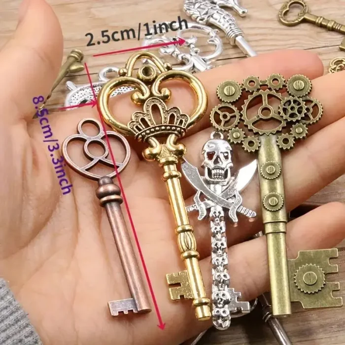 kf-S78183fd1a4504318aca4b90845823e29I 50g/pack Key Charms Bracelets Necklace Craft Metal Pendant For Jewelry Making DIY Supplies Small Business Supplies - Image 6