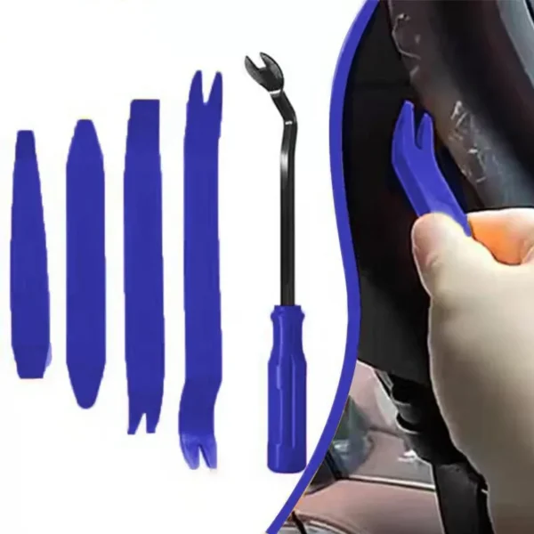 5PCs Car Audio Trim Removal Tool Kit Anti-Scratch Pry Applicable Car Door Panel and Audio Dashboard - Image 1