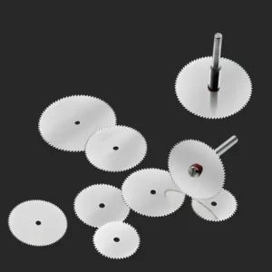 11 Pcs Mini Circular Saw Blade Set Precision Woodworking Cutting Disc with 1 Rod 22mm 25mm 32mm for Cutting Wood Metal