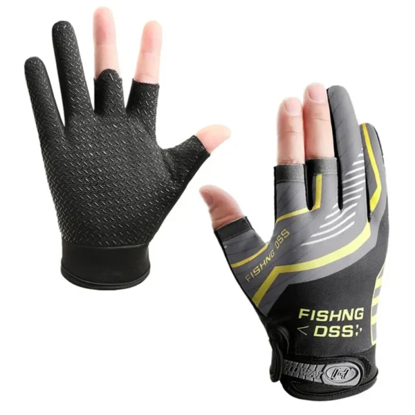 kf-S78cd9702785e4aee851f9394a69b44d6c Fishing Cycling Gloves Men Summer Three Finger Cut Gloves for Fishing Sun Protection Male Anti-Slip Drive Breathable Thin Gloves - Image 1