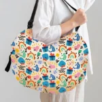 1pc Foldable Shopping Bag Eco-friendly Waterproof Portable Storage Bag Large Capacity Handbag Oversized Storage Bag For Travel - Image 2
