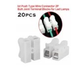 20pcs CH2 Spring Quick Wire Connectors Cable Clamps Terminal Block LED Strip Light Replace Electrical Tapes Cable Clamp Tools