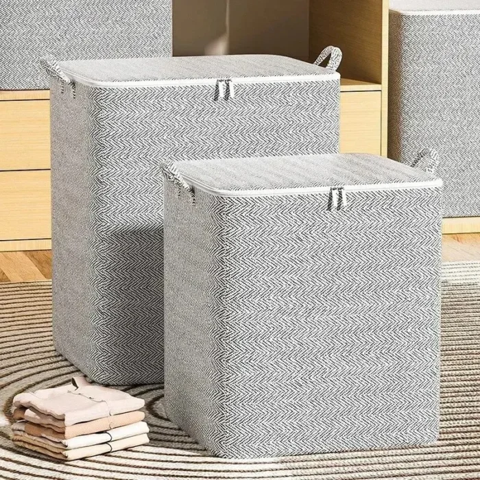 Quilt Storage Bag Large Capacity Duvet Blanket Foldable Sorting Bags Waterproof Dustproof Clothes Organizer Household Moving Bag - Image 1