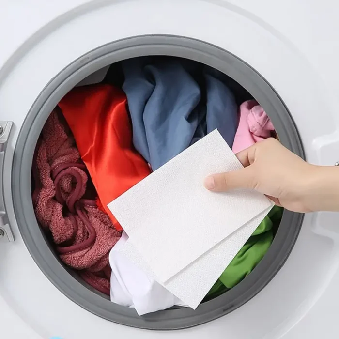 kf-S7b90e982d334475ea362287bfccf83f40 50 PCS/Bag Laundry Tablets Laundry Paper Anti-Staining Clothes Sheets Anti-String Mixing Color Absorption Washing Accessories - Image 3