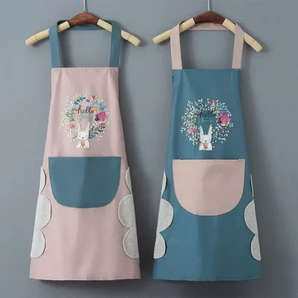 Hand-wiping Kitchen Household Cooking Apron Oil-proof Waterproof Men Women Adult Waist Fashion Coffee Overalls Wipe Hand Apron - Image 1