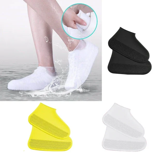 Waterproof Silicone Shoe Covers Protector Anti-Slip Boot For Outdoor Rainy Day Reusable Non-Slip Wear-Resistant Rain Shoe Covers - Image 2