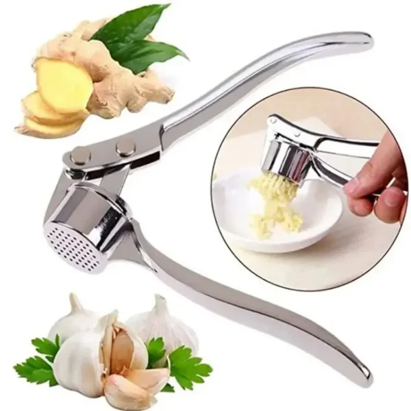 Garlic Press Anti-Skid Thickened Garlic Clip Multifunctional Zinc Alloy Stainless Steel Manual Pull Type Garlic Punch - Image 6