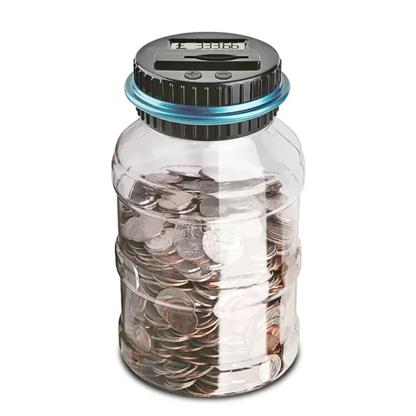1PC Electronic Piggy Bank Counter Coin Digital LCD Counting Coin Money Saving Box Jar Coins Storage Box For USD EURO Money Gifts - Image 2