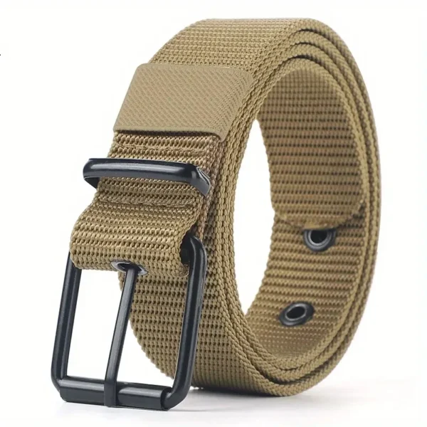 Men's Belt Porous Canvas Pin Buckle Leather Belt Outdoor Sports Belt Women's Trendy Eyelet Belt With Jeans Belt For Men Women - Image 5