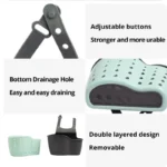 1Pc Sky Blue Creative Sink Storage And Drainage Rack Hanging Bag Kitchen Faucet Adjustable Storage And Hanging Basket - Image 5