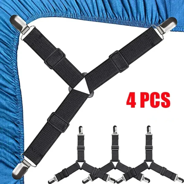kf-S81d9868ef73d4ecf94a6ca07c048ba268 Triangle Bed Sheet Holders Fitted Sheet Clips Adjustable Sheet Suspenders Mattress Gripper Clips for Bed Mattress Cover - Image 1