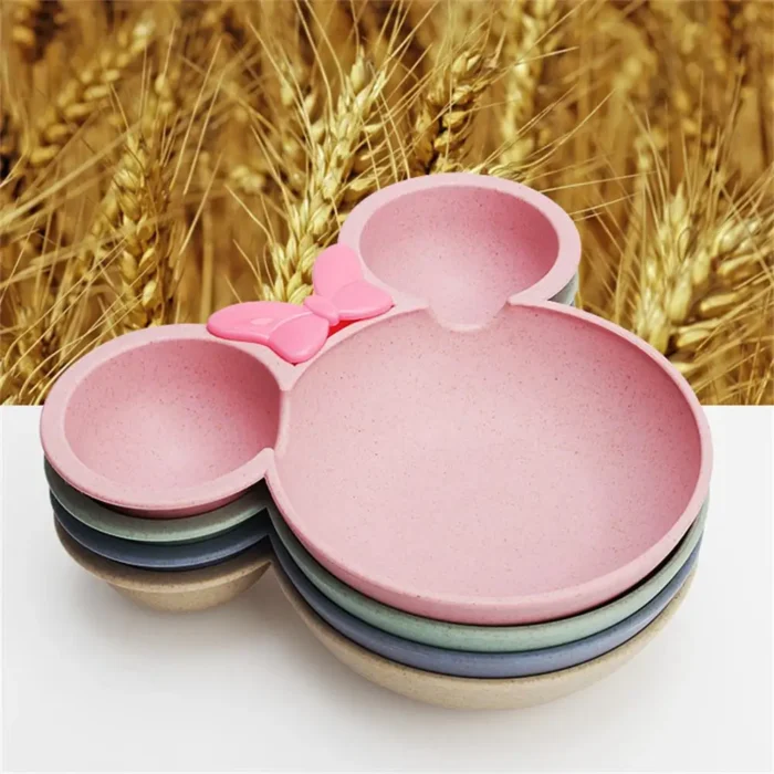 kf-S820afa4bd4e04c1a82400d8f2dabacf85 3 Pcs/Set Wheat Straw Children'S Tableware Set Kindergarten Baby Feeding Supplement Dinner Plate Bowl Spoon Fork Children'S Tabl - Image 5