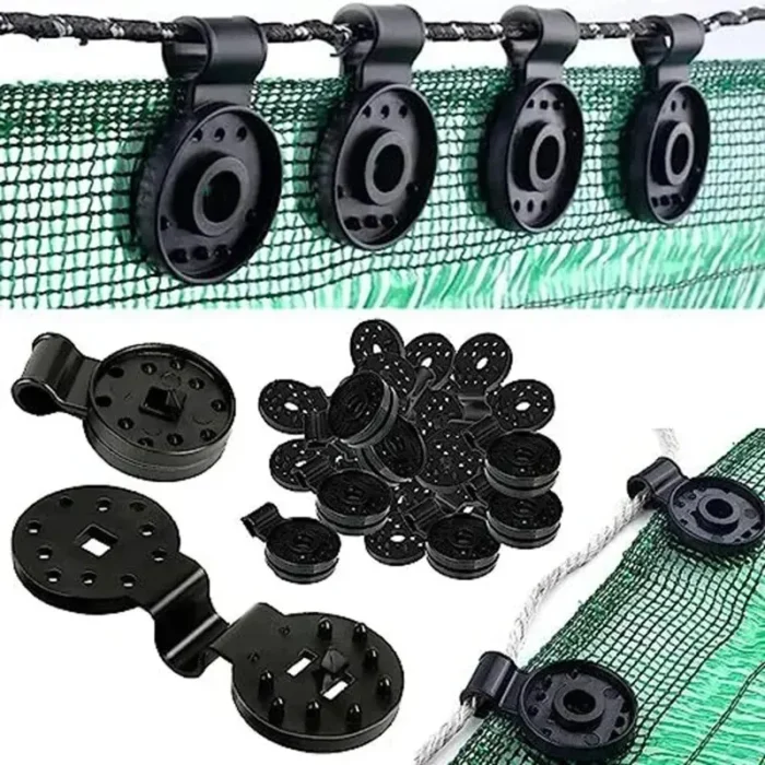 kf-S82e41d8f469b4207b1c6a3bdfa98f651x 50Pcs Shade Cloth Clips Shade Fabric Clamps Grommets For Net Mesh Cover Sunblock Fabric In Garden Backyard Greenhouse Fixer - Image 2