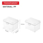 2/4PCS Small Semi-Transparent Plastic Cards Cases Folder Matte Flip-Top Jewelry Box Accessories Storage Organize Packaging Boxes - Image 6