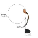 Upgraded Epoxy Sucker Steel Wire Long Rod Feather Cat Teasing Stick Cat Self Hi No Harmful Ingredients - Image 6