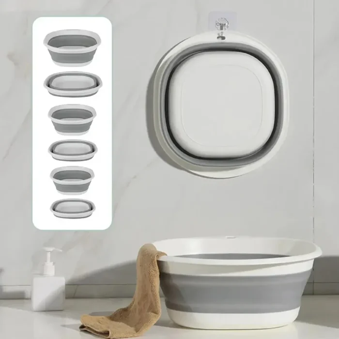 Plastic Folding Basins Portable Wash Basins Folding Laundry Tub Adult Baby Bath Basin Bathroom Kitchen Accessories Wash Basin - Image 2