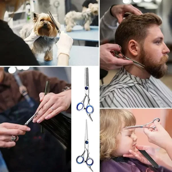 Hairdressing Scissors Stainless Steel Professional Hairdressing Scissors Cutting Thinning Scissors Barber Shear Home Salon - Image 2