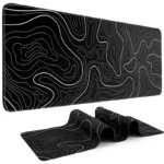 Large Extended Gaming Mouse Pad with Non-Slip Rubber Base,Topographic Design,for Full Desk Keyboard and Mouse Support - Image 2