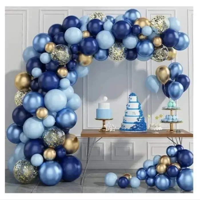 kf-S89d6ffbb7b2d4f0fba3bb55de57fcd055 72Pcs Blue Balloon Garland Arch Welcome Baby Shower Valentines Day Birthday Party Wedding Decorations - Image 2