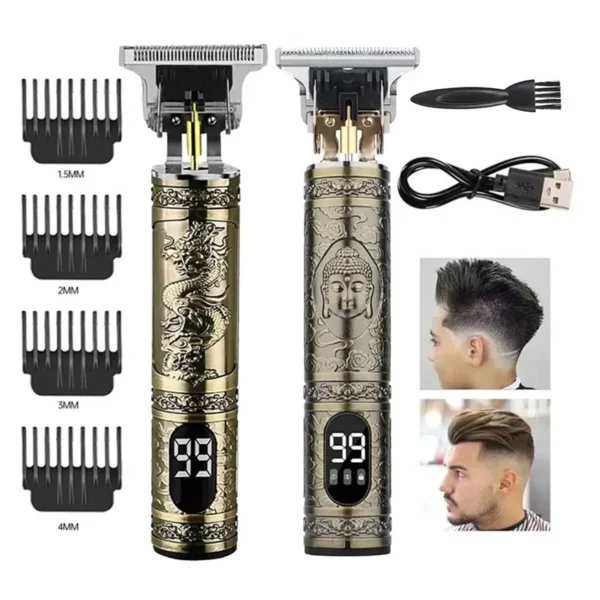 kf-S89f19b4d88c6466abe3cab1eb697babdr T9 LCD Electric Hair Clipper Oil Shaving Head Electric Pusher Carving Electric Shaver Rechargeble Hair Trimmer for Men Care - Image 1