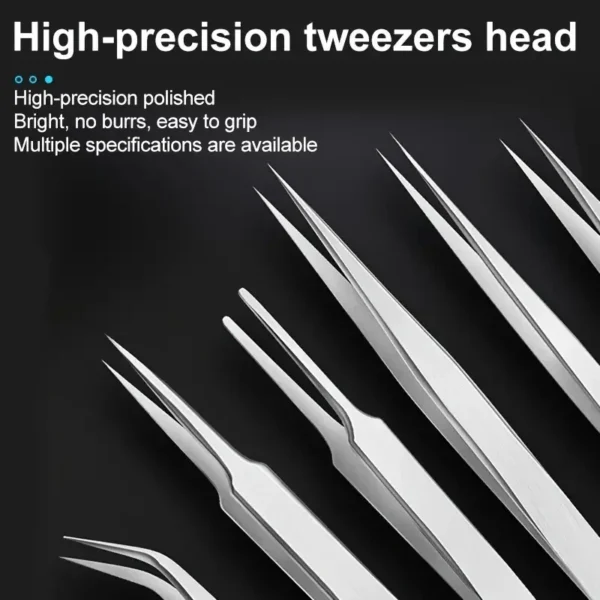6-piece stainless steel tweezers Ts-15 succulent plant DIY elbow tweezers gooi tweezers set - Image 5
