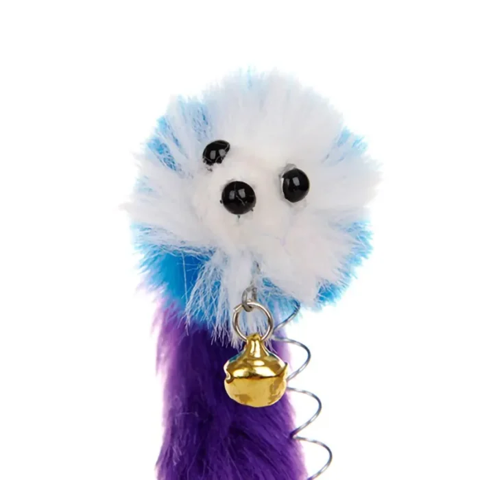 kf-S8b0535d833c645d3adadc98e106bfdd1Y Cartoon Pet Cat Toy Stick Feather Rod Mouse Toy With Mini Bell Cat Catcher Teaser Interactive Cat Toy - Image 5