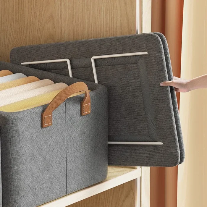 kf-S8c74caedeab24e519d032b9937c570fcQ 1pc Dustproof Clothes Quilts Storage Bag Organizers with Handle Non-woven Saving Space Bag Travel Storage Bedroom Bedding Bag - Image 3
