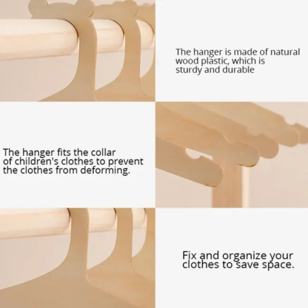 10 Pcs Baby Creative Hanger Rack Baby Wooden Clothes Hanger Home Baby Room Nursery Decor for Kids Present - Image 5