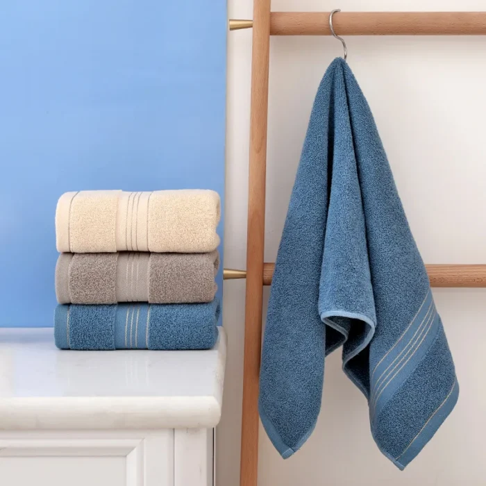 kf-S8cc9ffea72144e44b2f3661c7e018d4ej Thickened Cotton Towel With Strong Water Absorption Universal Towel For Adults And Children Solid ColorSkin Friendly Towel - Image 4