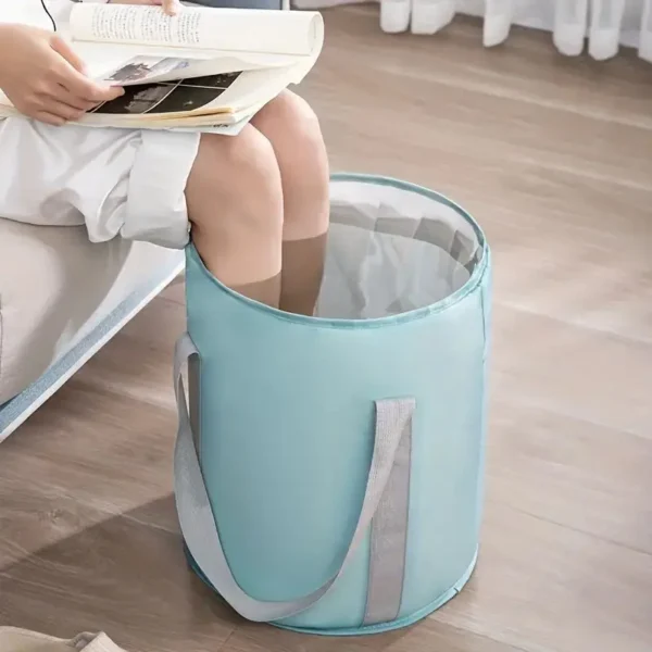 1pc Portable Collapsible Foot Bath Basin with Handles Perfect for Soaking Feet Traveling Camping and Outdoor Activities - Image 3