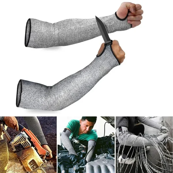 Level 5 Safety Sleeves Anti Cut Arm Puncture Gloves Cutting Resistant Bracers Protector Household Breathable Arm Guard Gloves - Image 1