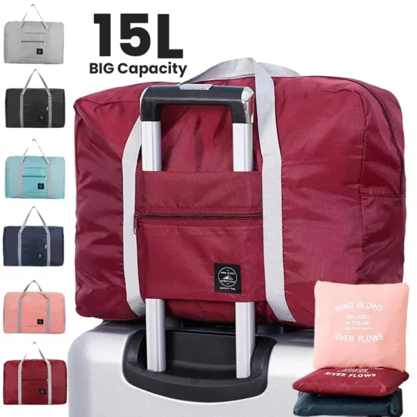 kf-S8e32745d58bc42049ddf629891083ca1i Foldable Travel Duffel Bag for Airlines Carry on Bag for Women and Girls Lightweight Large Capacity Sports Weekend Trip Overnigh - Image 1