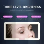 Car Interior Mirrors Sun Visor Plate LED HD Makeup Mirror for Girls Women Rechargeable Fill Light Universal Thin Vanity Mirror - Image 3