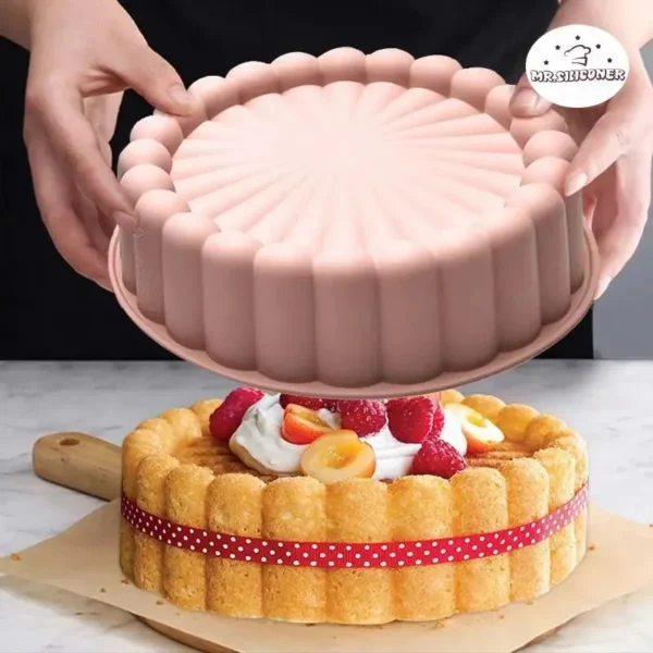Silicone Sunflower Silhouette Cake Mold Round Diy Baking Molds Multi Purpose High Temperature Resistant Silicone Cake Mold Tools - Image 2