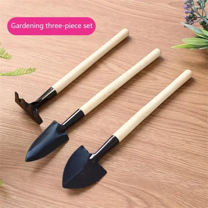 kf-S90c9d48da4654c20bdb449698a4946d8e Gardening Tools Three-Piece Set Mini Garden Tools Multi-Function Shovel Harrow Shovel Household Plant Pine Soil Shovel - Image 1