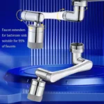 New Universal Rotation Extender Faucet Aerator Plastic Splash Filter Kitchen Tap Washbasin Faucets Bubbler Nozzle Robotic Arm - Image 2