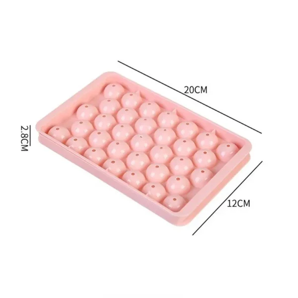3D Round Ice Cube Tray With Lid Ice Ball Creative Homemade Ice Compartment Ice Cube Model 33 Compartment Ice Ball Box Ice Cream - Image 6