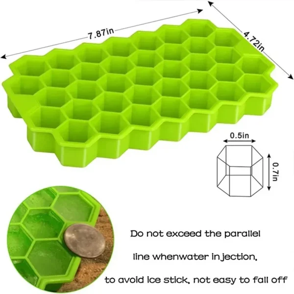 1pcs Honeycomb 37 Lattice Cube Tray Maker Without Lid DIY Ice Mold - Image 6