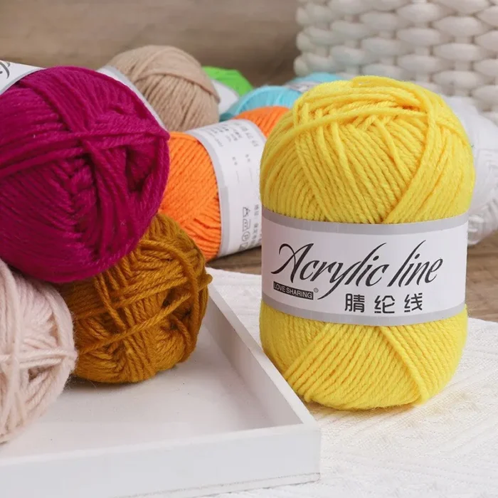 kf-S937a91646bab4a07b72cfbecba10341bm 12pcs Multicolor Yarn Knitting Supplies , Crochet Craft For Crocheting And Knitting Yarn Starter Kit For Beginners - Image 1