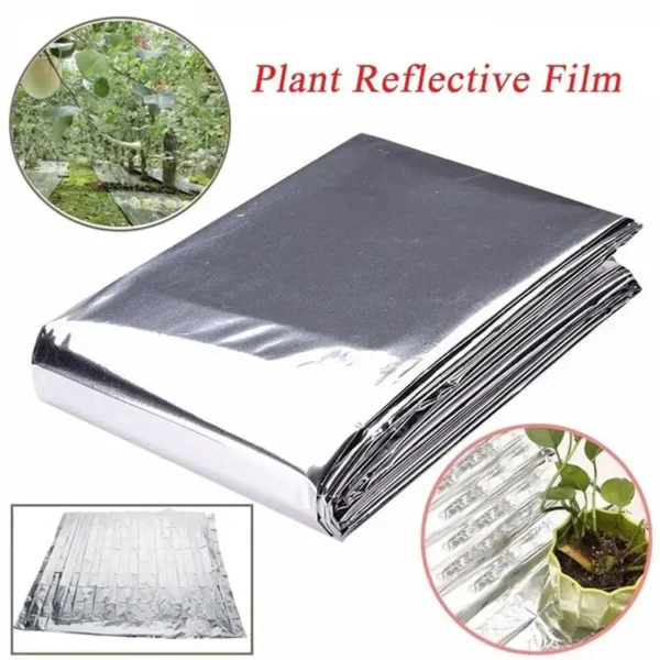 kf-S965f67ff6ff74d18b7d2c5ab1ff25435y 1pc Silver 210x130cm High Reflective Polyester Film Used For Planting Tent Room Garden Greenhouse Agriculture And Promoting - Image 1