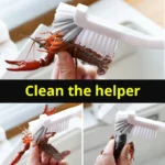 Japanese Style Sink Brush Cleaning Cup Brush with Long Handle Elbow Design Tail Hole Wall Hanging Crevice Cleaning Accessories - Image 4