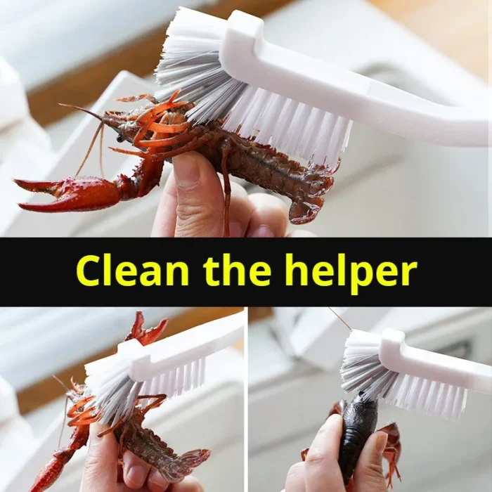 Japanese Style Sink Brush Cleaning Cup Brush with Long Handle Elbow Design Tail Hole Wall Hanging Crevice Cleaning Accessories - Image 4