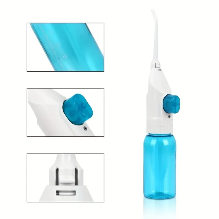 kf-S9a69dbf96dd745e99c5fe579a7111dafu Household High Pressure Oral Irrigator Portable Teeth Clean Water Dental Floss Manual High Pressure Water Toothpick - Image 4