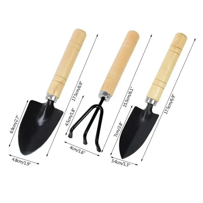 kf-S9e4758c2af6e4302ad5cf72f23b03802z 3Pcs/Set Mini Garden Tool Set For Garden Plants Flower Pot Cactus Vegetables Digging Weeding Indoor Small Plants Garden Tools - Image 6