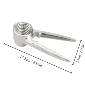 1pc Silvery Metal Multi Functional Walnut Clip Household Nut Shelling Tools Suitable for Walnuts Chestnuts and Hazelnut