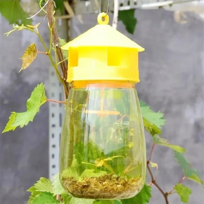 kf-S9f3731614e474cc9a8041428ed92918cz Plastic Fruit Fly Trap Killer Drosophila Trap Anti Fly Fruit Fly Killer Catcher Orchard Insect Trap Pest Control Fly Bee Trap - Image 2