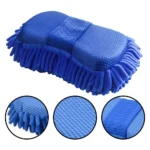 1 Pc Blue Microfiber Chenille Car Wash Sponge Care Washing Brush Pad Cleaning Tool Auto Washing Towel Gloves Styling Accessories - Image 6