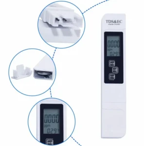 1pc White Handheld TDS Digital Water Tester High Precision Household Purified Tap Water Multifunctional Large Screen Display
